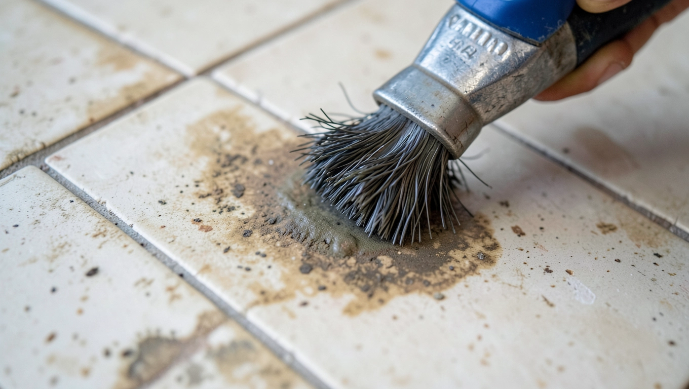 Odtłuszczanie starych płytek przed hydroizolacją