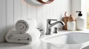 Biało szara łazienka jakie dodatki