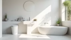 białoszara łazienka jakie dodatki