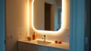 Jaka barwa światła do łazienki nad lustro